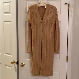 Coat length Brooks brothers cable sweater
